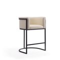 Manhattan Comfort Cosmopolitan Counter Stool in Cream and Black CS008-CR